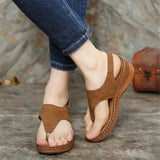 Graduation party Summer Women Strap Sandals Women's Flats Open Toe Solid Casual Shoes Rome Wedges Thong Sandals Sexy Ladies