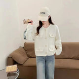 Autumn And Winter New Imitation Mink Velvet Thickening Temperament, Small Fragrance Style, Fashionable Knitted Cardigan Jacket Women-Outfit