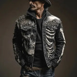 Trend 3D Digital Pattern Printing Fashion High Street Denim Jacket Men And