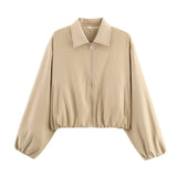 Homemade New Women's Styling Casual 4-Colored Ponpon Zipper