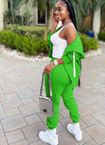 Casual Sport Zip Hoody Sweatshirt and Sweatpants 2 Piece Set Jogger