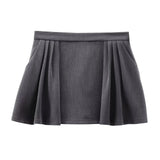Spring Style Bow Removable Back-Hanging Waistcoat Pleated Half-Length Skirt-Outfit
