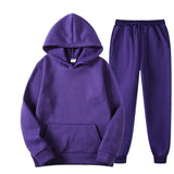 Spring New Men Casual Sets Brand Men Solid Hoodie + Pants Two-Pieces Casual Tracksuit Sportswear Hoodies Set Suit