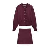 New Large Buckle Knitted Coat 5536166 Miniskirt