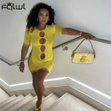 Summer See Through Sexy Tassel Wrap Dresses For Women 2021 Short Ladies White Bodycon Dress Party Orange Mesh Mini