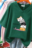 100% Cotton Plus Size T Shirt Anime Short Sleeve Women's Top 2023 Summer Couple Loose Oversized T Shirts Japanese
