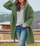 Autumn And Winter Station Long Hair Women's Coat Multi-Color Multi-Code Hooded Coat Outdoor