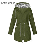 Winter Windbreaker Jacket Coat Lightweight Oversized Hooded Zipper Outdoor Coat Hiking Clothes Female Waterproof