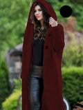 Clothes Women 2022 Solid Color Medium Long Hooded Women's Sweater Coat Pink Cardigan Knitted Cardigan Oversized