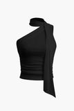 one shoulder tank top with