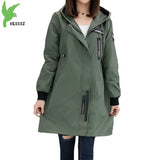 coat Womens 2020 Spring Autumn Hoodies top Plus size Slim Students Baseball clothes Medium length Windbreaker Coats