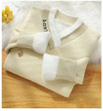 2022 Winter Women Korean Loose Plus Velvet Knit Pullovers Sweater Female Turtleneck Thicken Fleece Bottom Knitwear