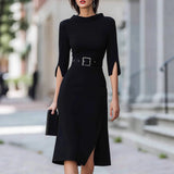 Elegant Workplace Party Button Dress New