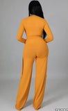 Knit V-Neck Irregular Top and Pants Elegant 2 Piece