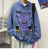 Devil Print Winter Hoodie Women Pullovers Casual Harajuku Hip-Hop Sweatshirt Warmth Oversized Hoodie Men'S Anime