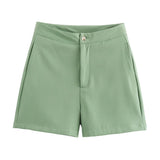 And Summer New High-Rise Thin Sicilian Vest Wearing Loose Shorts Two