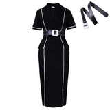 Women's 2025 New Fashion Short-Sleeved Suit Collar High-Waisted OL