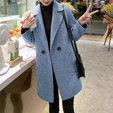 New Autumn And Winter Black Small Woolen Coat Women's Middle Long Korean Version Autumn And Winter Anti Season Woolen