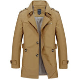 New Men Fashion Jacket Coat Spring Brand Men's Casual Fit Wild Overcoat Jacket Solid Color Trench Coat