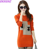 Women Sweaters 2020 Autumn Winter Clothes Casual Knitted Pullover Knitwear Fashion Long Sleeve Slim Lady Tops Plus