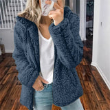 style women's hooded woolen fleece autumn and winter jacket sweatshirt women graphic