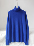 Women Winter Turtleneck Sweater Oversized Loose Pullover Womens Blue Sweaters 2022 Orange Sweater Women Turtleneck Oversize