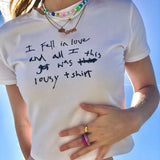 White Streetwear O-Neck Short Sleeves Printed Short Crop