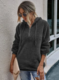 Casual Fleece Zipper Long Sleeve Hooded