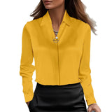 Shein Spring Autumn Temperament Solid Color Shirt Women's New