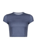 Vintage Striped Baby Crop Top-Outfit