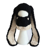 2023 Cute Women Girls Knitted Skullies Beanies Solid Winter Warm Loose Causal Cute Animals Ears Pattern Caps Hat Club-Outfit