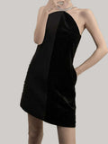 Black Dress For Women Halter Collar Sleeveless High Waist Solid Mini Dresses Female Summer Clothing Style New