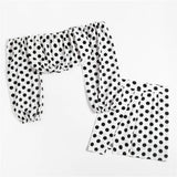 TWOTWINSTYLE Polka Dots Two Piece Set Womens Slash Neck Short Sleeve Tops High Waist Slim Mini Skirts Colorblock Sets Female