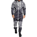 Overalls Men Pure Color Splicing Jumpsuit Long Sleeve Male Clothes Men's Jumpsuits Onesie Garment Autumn Winter
