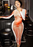 Print Sexy Long Sleeves Party