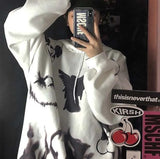 Anime Winter Women Hoodie Cute Cartoon Long Sleeve Casual Hoodie Oversized Sweatshirt Harajuku Tops Fashion Pullover