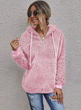 Casual Fleece Zipper Long Sleeve Hooded