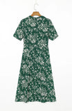 Spring Women's New Clip Printed Long Sleeved Dress