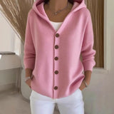 2025 Long Cardigan Hoodie Knitted Sweater Jacket Long