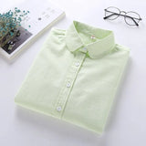 Women Blouse Shirts 2021 New Spring Style White Long Sleeve Blouses Women Casual Solid Colors Oxford Shirts Plus Size