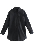 Long Shirts For Women 2022 Solid Loose Blouses With Button Casual Tops For Ladies Pink Oversized Boyfriend Shirts