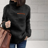Sweater In Autumn 2025 Women's Fashion Zipper High-Neck Bottom