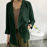 Toloer Small Suit Jacket Female 2024 Spring And Summer New Korean Version Loose Sunscreen Clothes In The Long Air Conditioning Cardigan Thin-Outfit