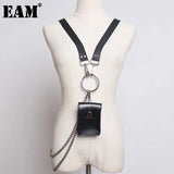 Metal Chain Mini-bag Stylish Buckle Pu Leather Belt Personality Women New Fashion Tide All-match Spring 2022