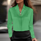 Shein Spring Autumn Temperament Solid Color Shirt Women's New
