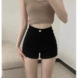 Shorts Women Wear The Bottom Of The Summer High-Waisted Hot Babes Tight Fat MM Jeans Kited Super Short Hot