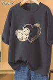 100 Cotton L-5XL Plus Size T Shirt Cartoon Print Tshirt Short Sleeve Women's Top Summer Kawaii Couple O Neck T
