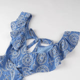 New Women's Fashion Heavy Industry Cotton Embroidery Cascade Decoration Stampling