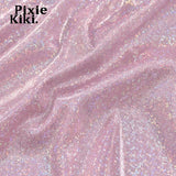 2023 Glitter Pink Two Piece Set Fairy Grunge Crop Top Mini Skirt Summer Clothes Sexy Club Rave Festival Outfit