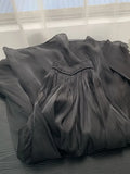 New Women's Mid-length Skirt Luminous Copper Ammonia Silk Women's Pearlescent Streamer Yarn A-line Pleated Bright